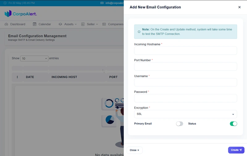 CorpoAlert Email Configuration Cover